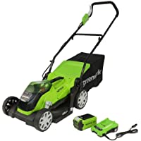 Los mejores  - Greenworks G40LM35 Cortacésped con batería Li-Ion 40V 35cm ancho de corte hasta 500m² 2en1 mantillo y corte 40l caja de…